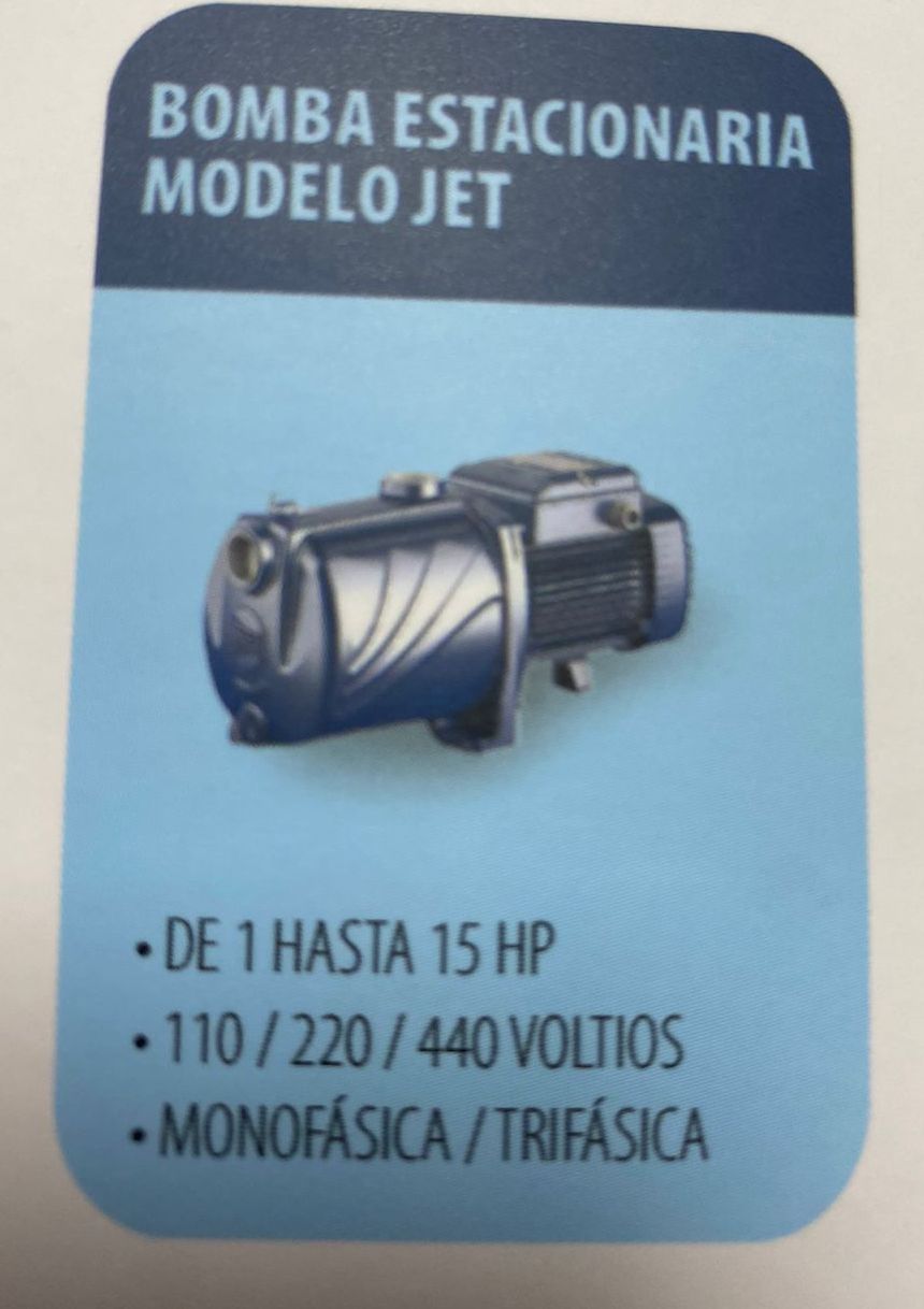 BOMBA ESTACIONARIA MODELO JET 1 HASTA 15HP 110/220/440V MONOFASICA TRI Foto 7225889-1.jpg