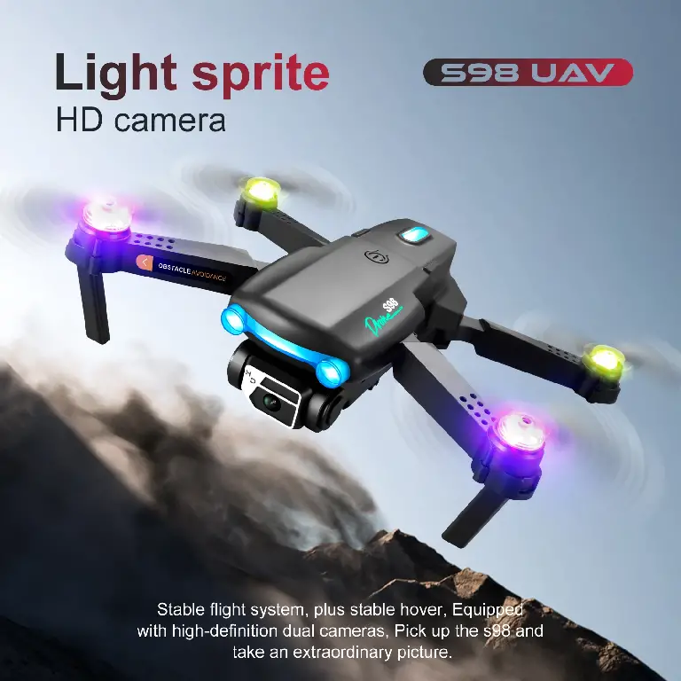 DRONES S98 CON DOBLE CAMARA 4K HD WIFI Y SENSOR ANTICHOQUE CON 2 BATER Foto 7226858-1.jpg