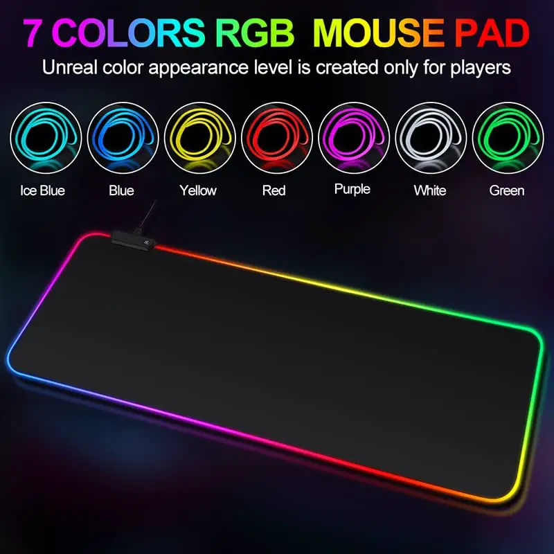 PAD MOUSE GAMING / ILUMINACION LED RGB / BLACK Foto 7227379-2.jpg