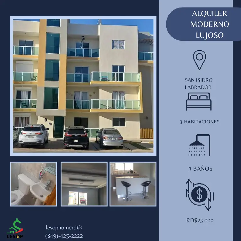 Alquilo moderno y lujoso apartamento en San Isidro Foto 7228302-7.jpg