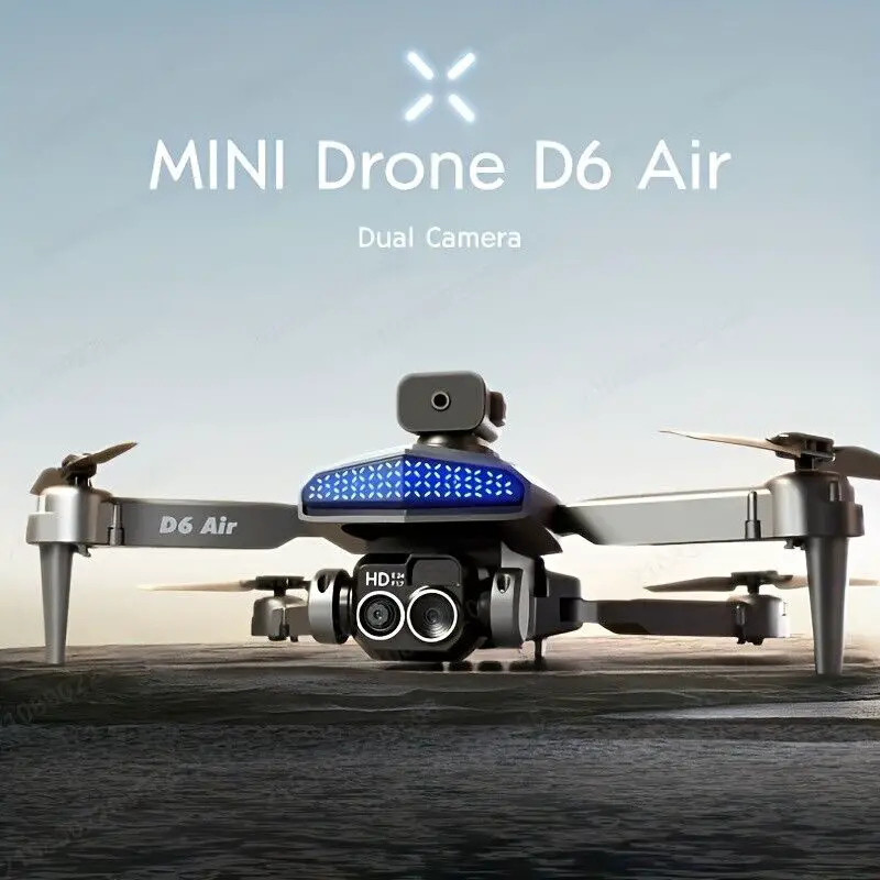 DRONES D6 AIR CON DOBLE CAMARA 4K CON 2 BATERIAS SENSON ANTICHOQUE NUE Foto 7228943-8.jpg