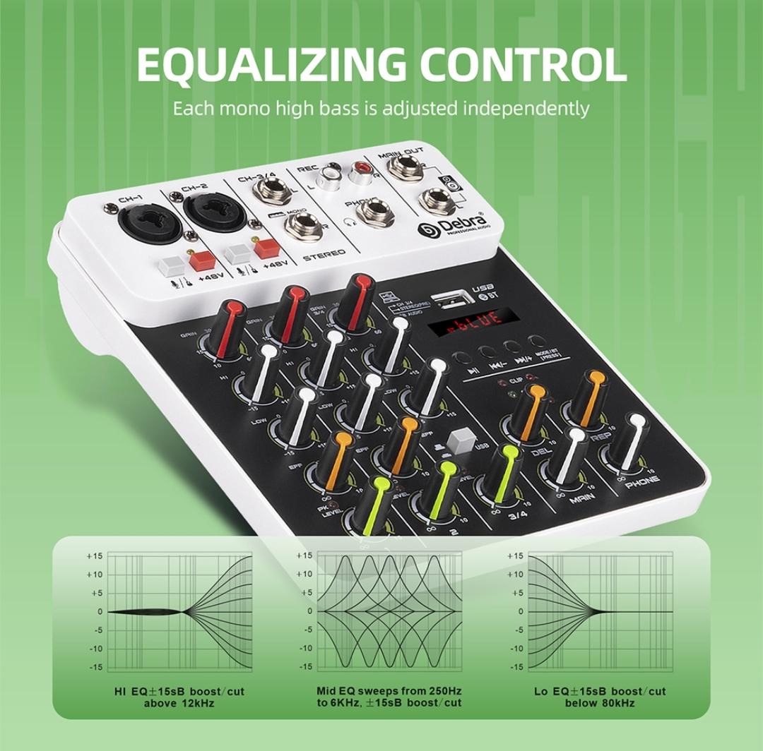 Consola mezclador de audio  4 canales con bluetooth y USB EN OFERTA  Foto 7229080-10.jpg
