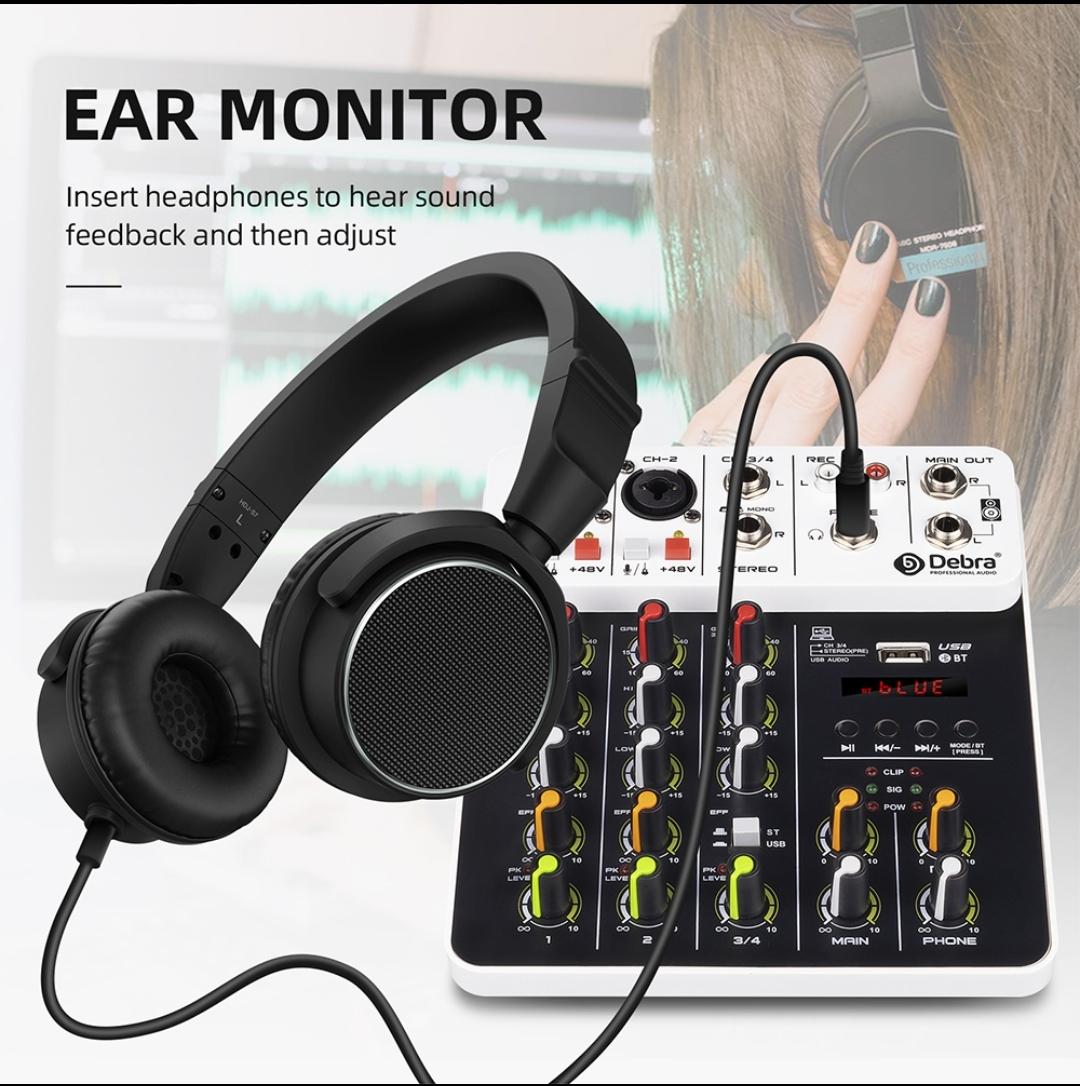 Consola mezclador de audio  4 canales con bluetooth y USB EN OFERTA  Foto 7229080-11.jpg
