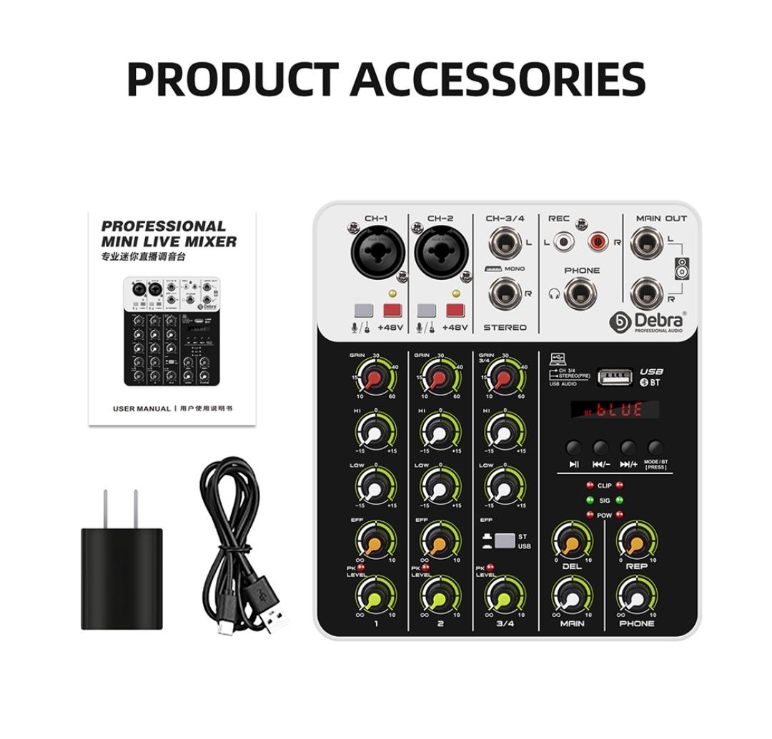 Consola mezclador de audio  4 canales con bluetooth y USB EN OFERTA  Foto 7229080-9.jpg