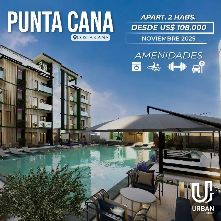 Apartamentos de 2 Habitaciones desde US108000 en Punta Cana Foto 7229375-2.jpg