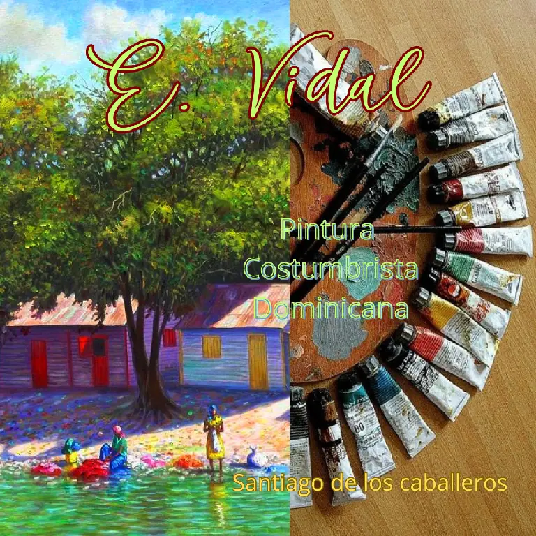 PINTOR DOMINICANOPINTURA COSTUMBRISTA OBRA DE ARTE E.VIDAL Foto 7231561-4.jpg