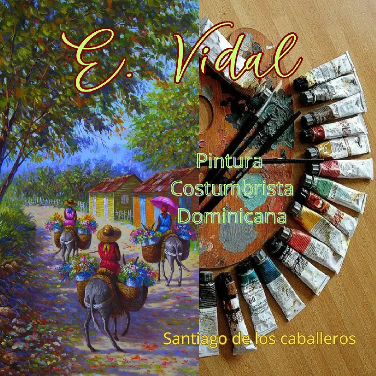 PINTOR DOMINICANOPINTURA COSTUMBRISTA OBRA DE ARTE E.VIDAL Foto 7231561-8.jpg