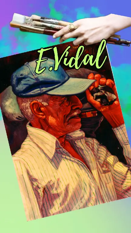 Pintor Dominicano cuadro Costumbrista Obra De Arte E.vidal Foto 7232182-3.jpg