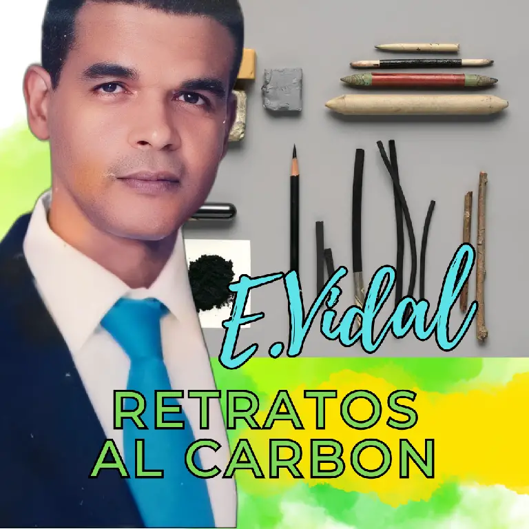 PINTOR DOMINICANO E.VIDAL RETRATOS A LAPIZ CARBON  Foto 7234395-10.jpg