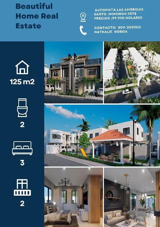 Proyecto cerrado de casas ubicado en la Autopista Las Americas Santo D Foto 7234603-1.jpg