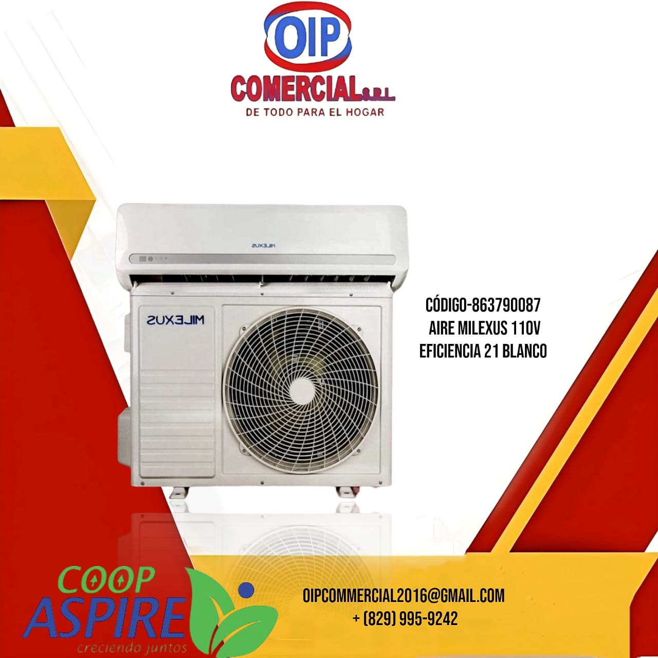 Aire Acondicionado Milexus Blanco 12000 BTU 220V  Foto 7235202-1.jpg