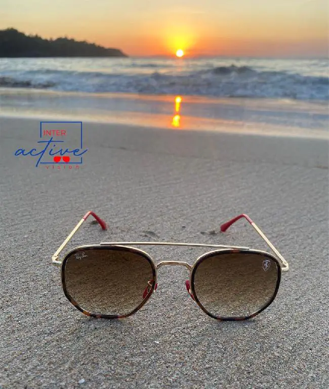 Lente RayBan Ferrari Dorado y Cristal Marron Foto 7235367-1.jpg