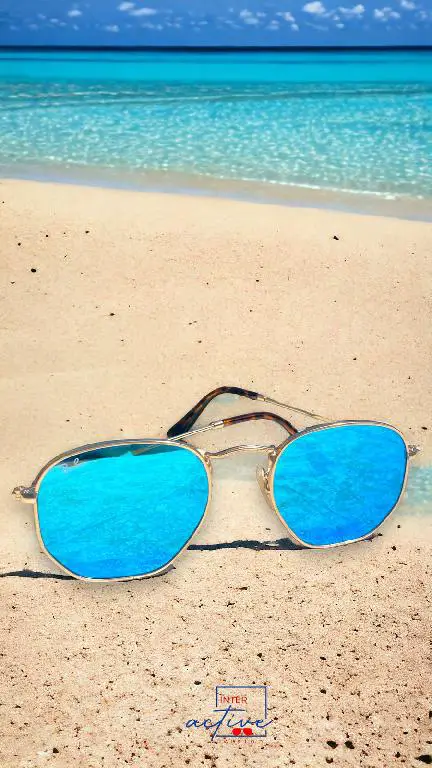 Lentes RayBan Hexagonal Dorado y Cristal Azul Cielo Foto 7235368-7.jpg