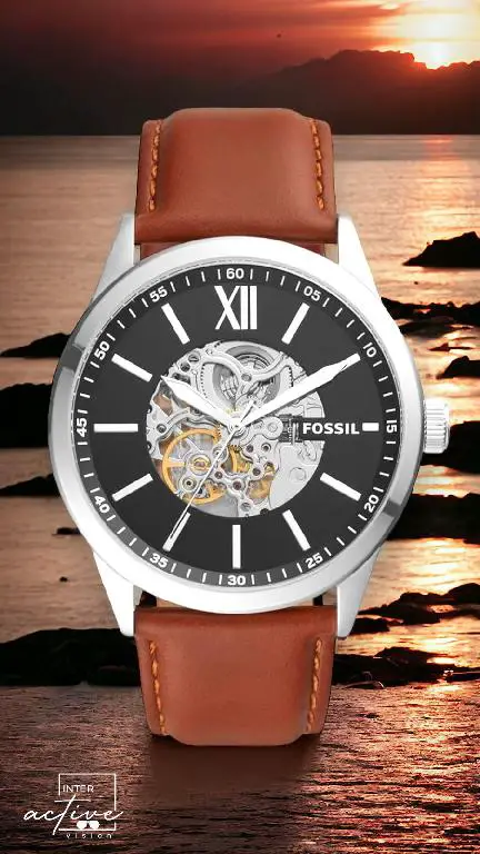 Reloj Fossil Automatic fondo Negro Pulsera Marrón Leather Foto 7235375-1.jpg