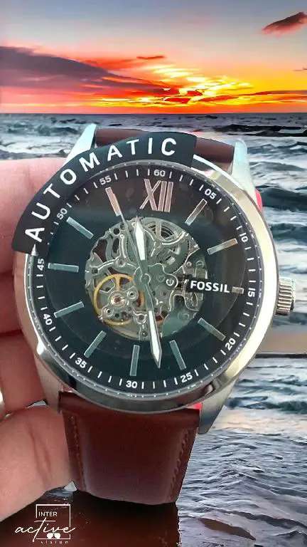 Reloj Fossil Automatic fondo Negro Pulsera Marrón Leather Foto 7235375-2.jpg