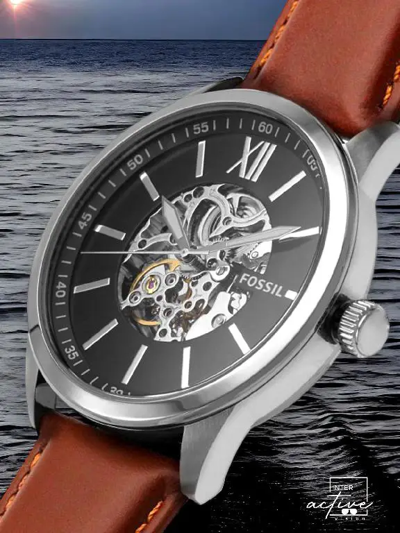 Reloj Fossil Automatic fondo Negro Pulsera Marrón Leather Foto 7235375-5.jpg