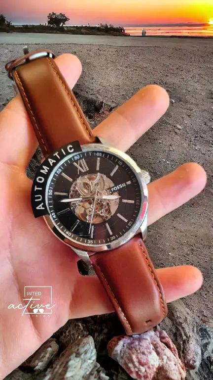 Reloj Fossil Automatic fondo Negro Pulsera Marrón Leather Foto 7235375-6.jpg