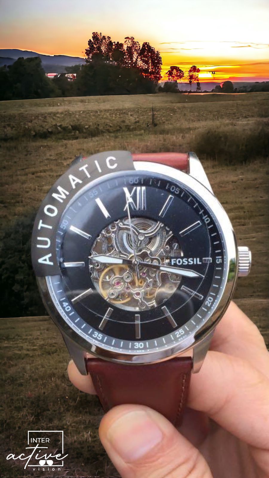 Reloj Fossil Automatic fondo Negro Pulsera Marrón Leather Foto 7235375-7.jpg