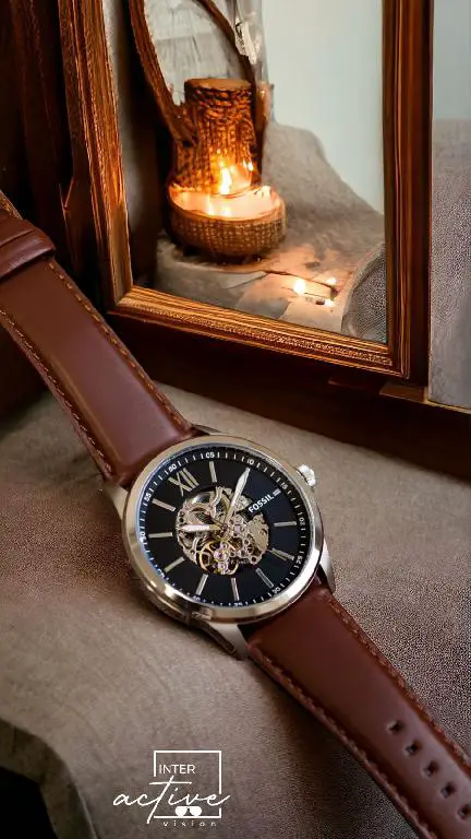 Reloj Fossil Automatic fondo Negro Pulsera Marrón Leather Foto 7235375-8.jpg