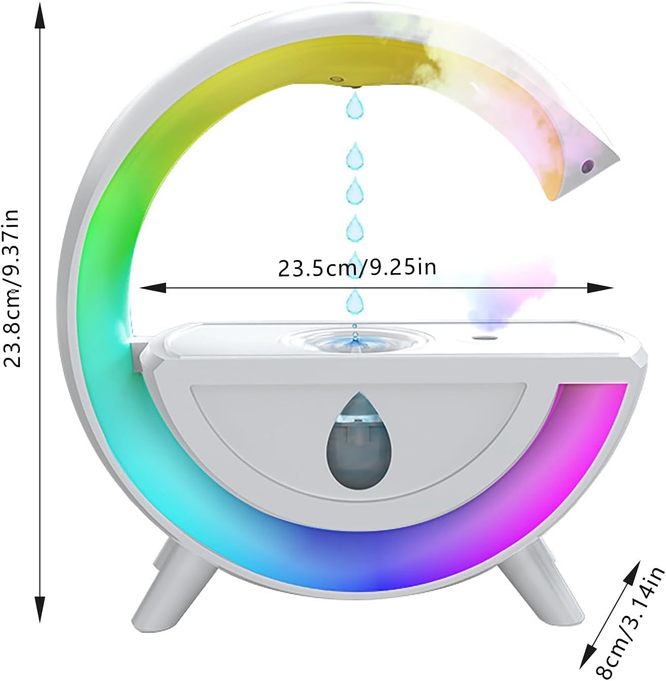 Humidificador antigravedad en forma de G colorido USB led Foto 7235638-2.jpg