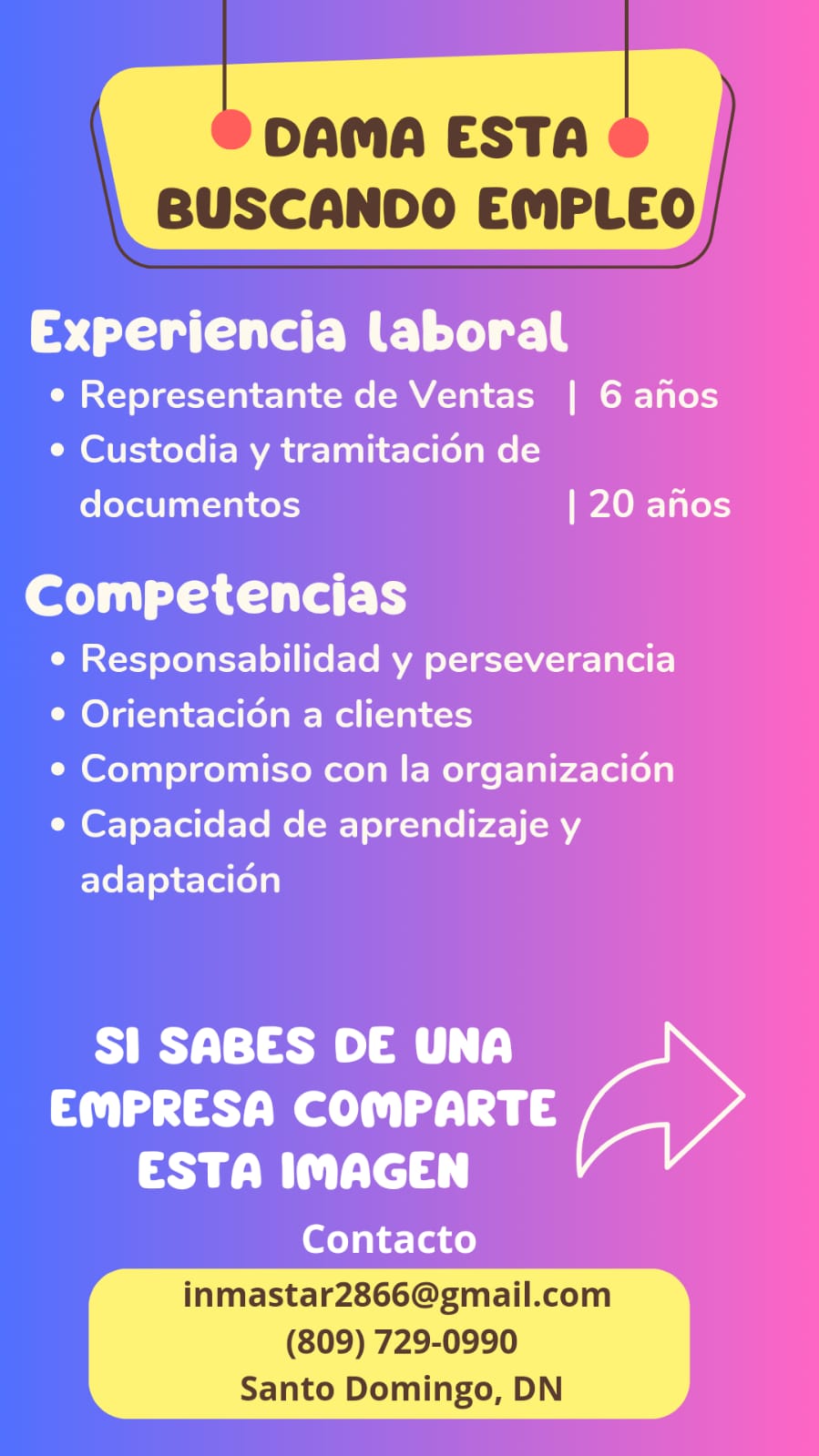 Dama busca empleo en area de archivo Foto 7236496-1.jpg