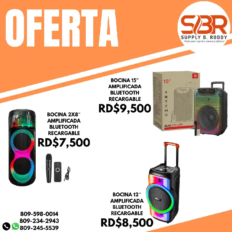 Bocina bluetooth recargable de 8 12 y 15 pulgadas Foto 7236874-1.jpg