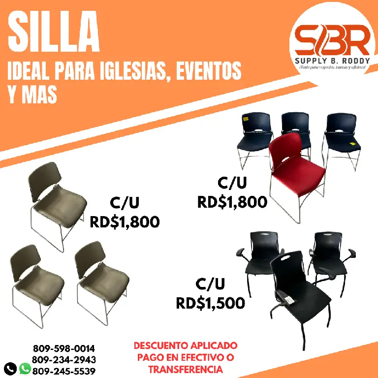 Sillas para iglesias eventos sala de espera y mas Foto 7236875-2.jpg