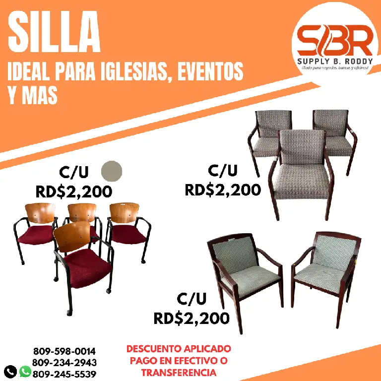Sillas para iglesias eventos sala de espera y mas Foto 7236875-3.jpg