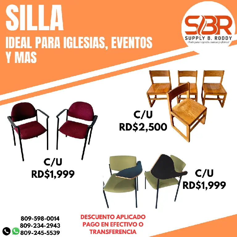 Sillas para iglesias eventos sala de espera y mas Foto 7236875-4.jpg