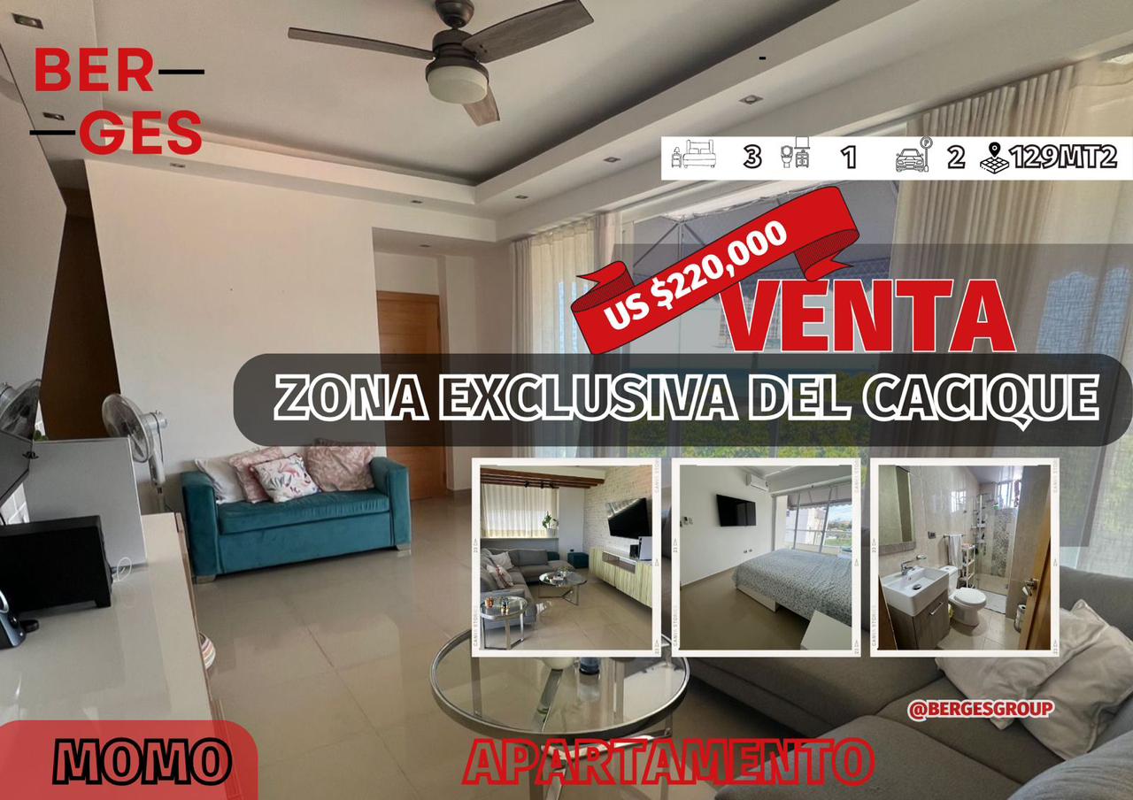 Apartamento en VENTA en El Cacique 4to piso 3-Hab 2-Baños 2 Parqueos L Foto 7238221-1.jpg
