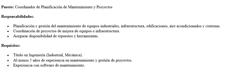 Coordinador de Mantenimiento y Proyectos Foto 7238826-1.jpg