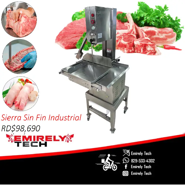 Sierra sin fin cortadora de carnes y hueso industrial sinfin con base  Foto 7239351-1.jpg