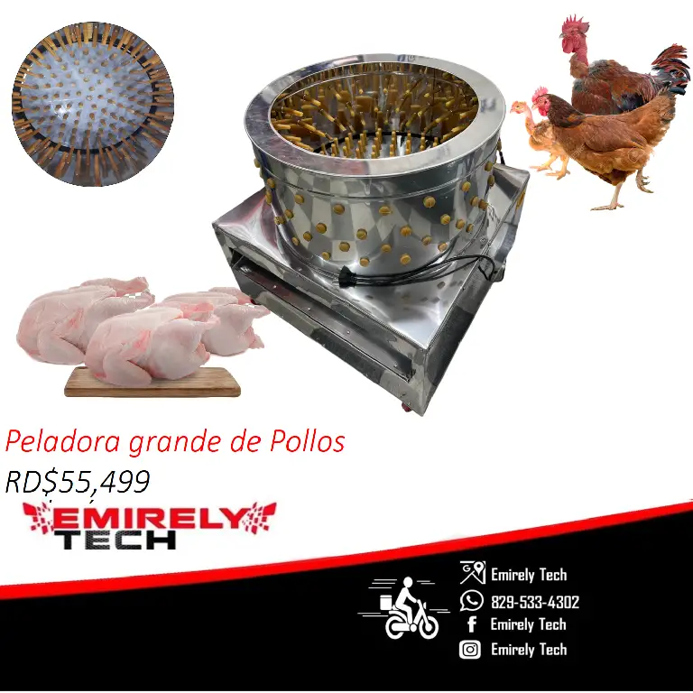 Peladora de pollos industrial desplumadora de aves pato pato ganso Foto 7240141-1.jpg