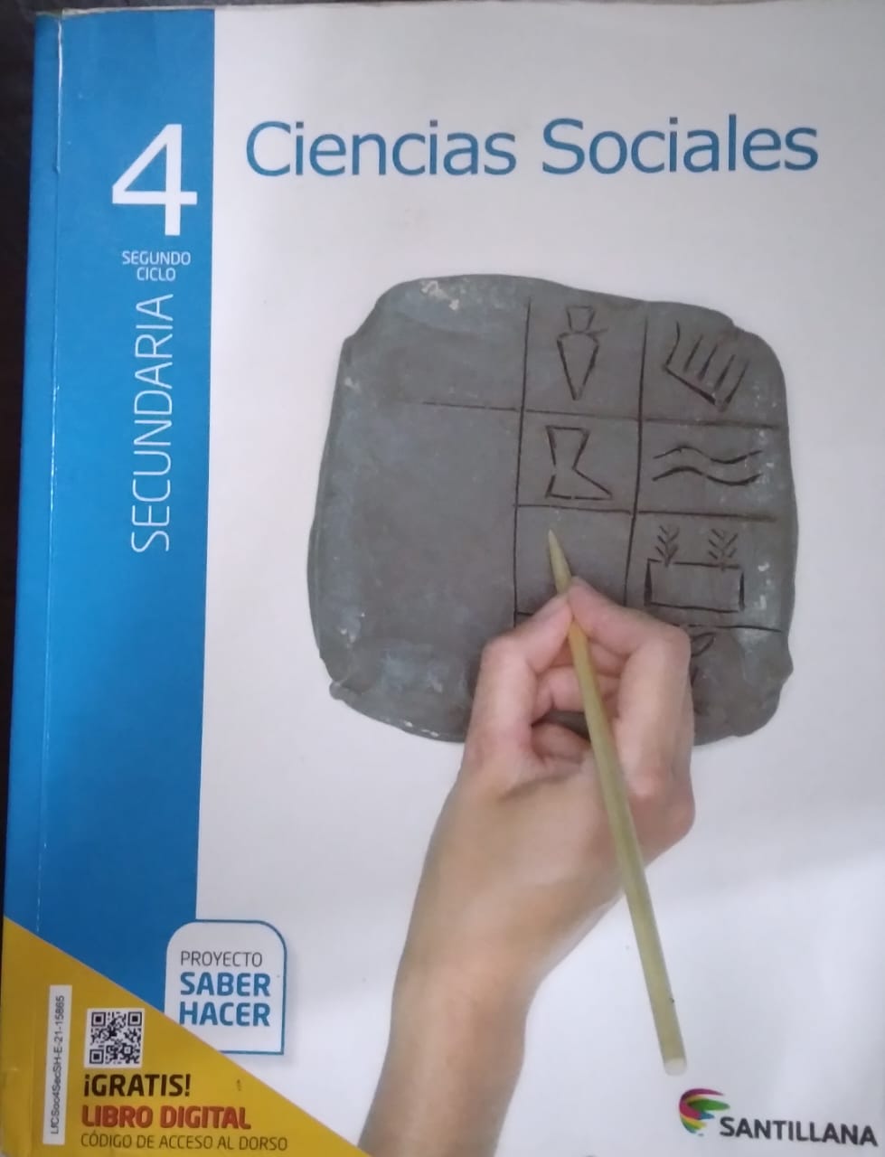 Libro de Ciencias Sociales 4 de Secundaria Santillana proyecto SABER H Foto 7241040-1.jpg