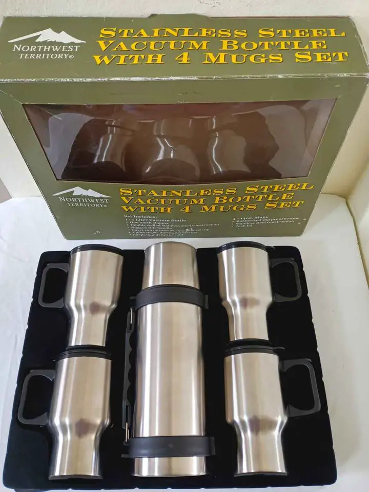 SET de termo y 4 tazas en acero inoxidable. con tazas de 14 onzas Foto 7241220-1.jpg