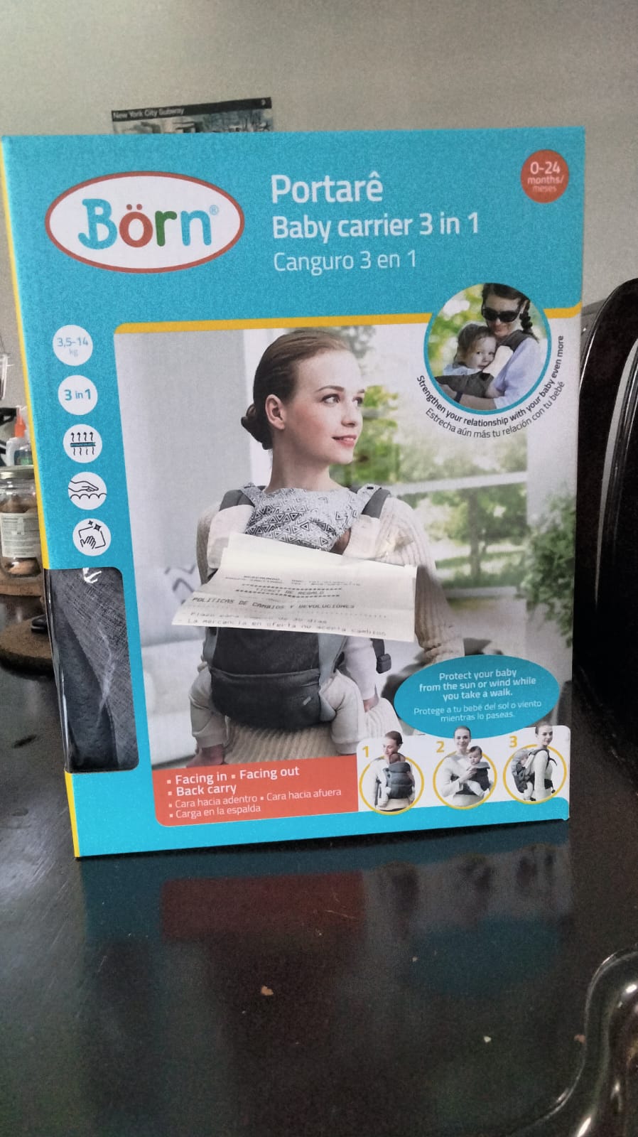 Canguro Ergonómico con capucha marca Brn 0-24 meses Foto 7241495-2.jpg