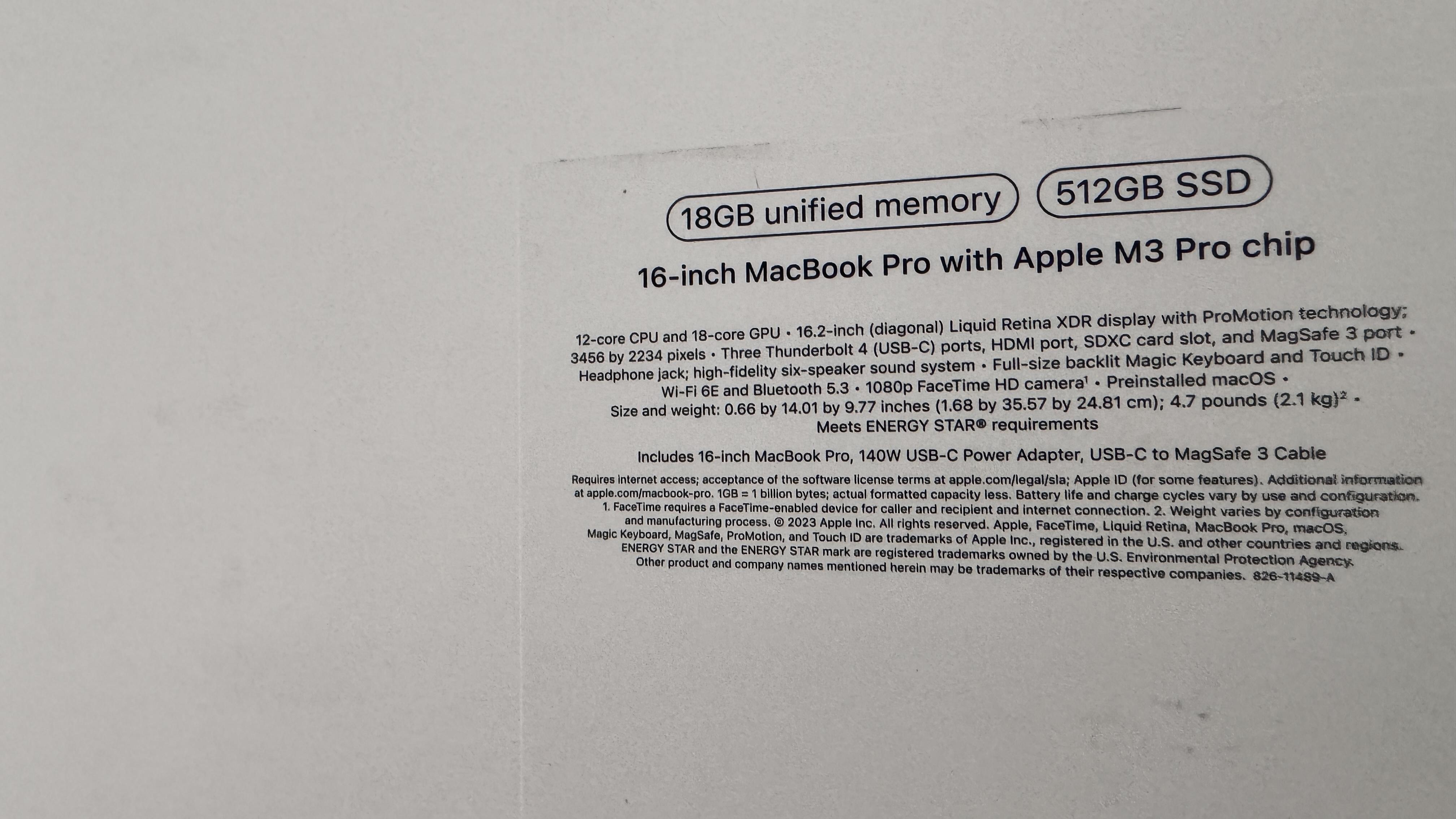 Macbook pro m3 2023 16 pulgadas 18gb ram 512gb hard drive Foto 7244241-3.jpg
