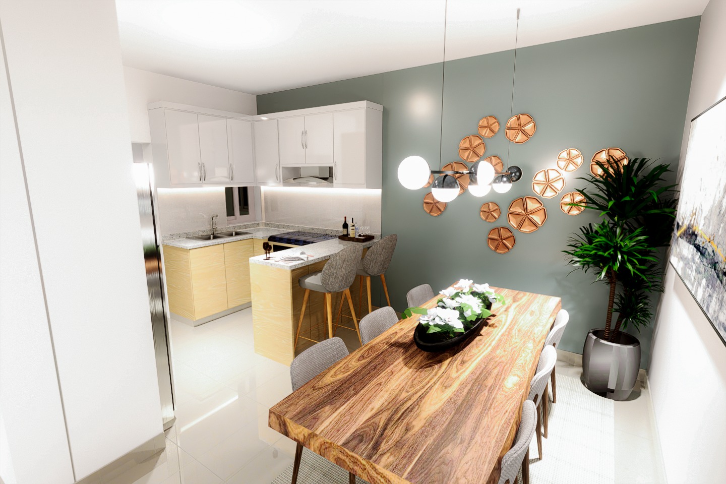 Apartamentos en Proyecto Cerrado con Piscina y 3 Hab en Santiago Foto 7244440-10.jpg