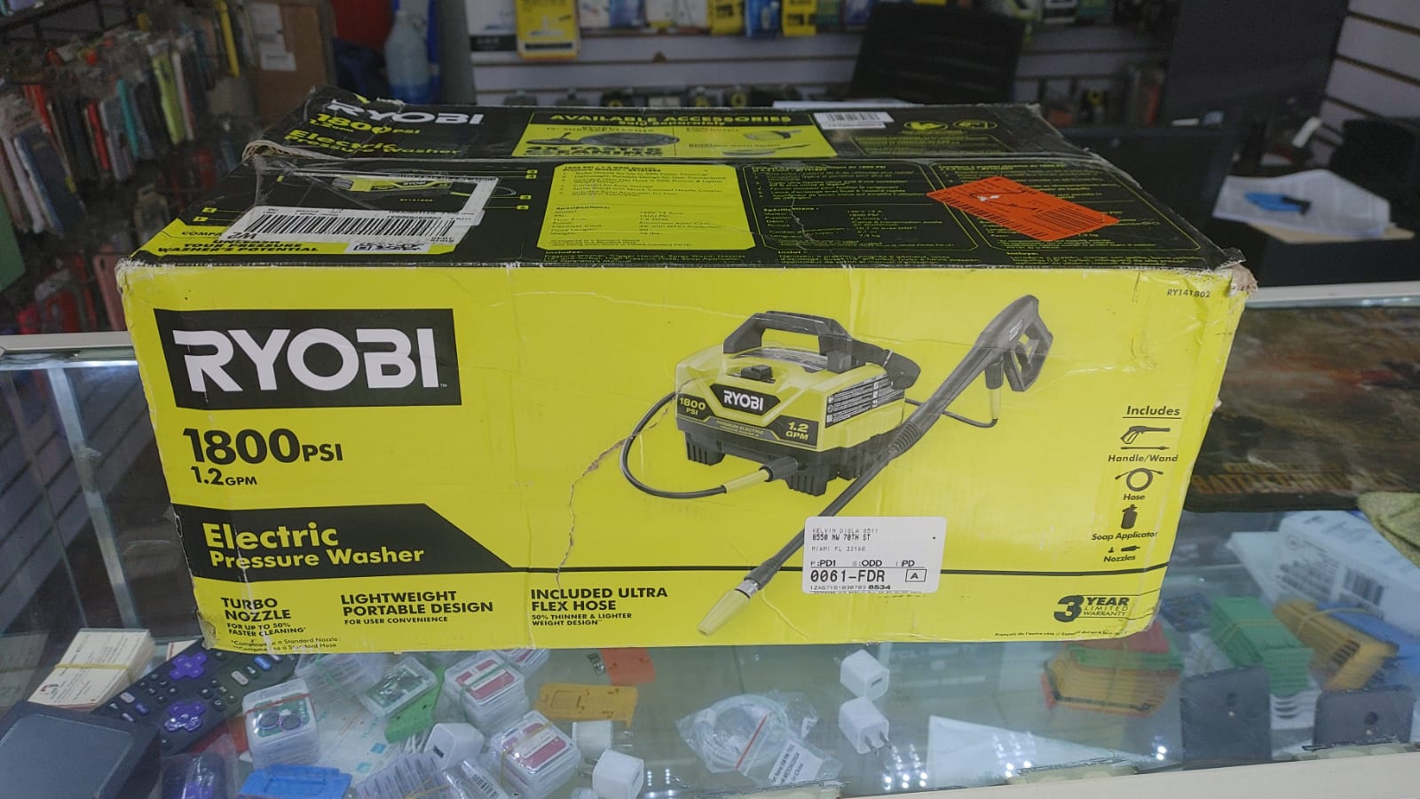 Hidrolavadora eléctrica de agua fría de 1800 PSI y 12 GPM de RYOBI  Nu Foto 7247585-3.jpg