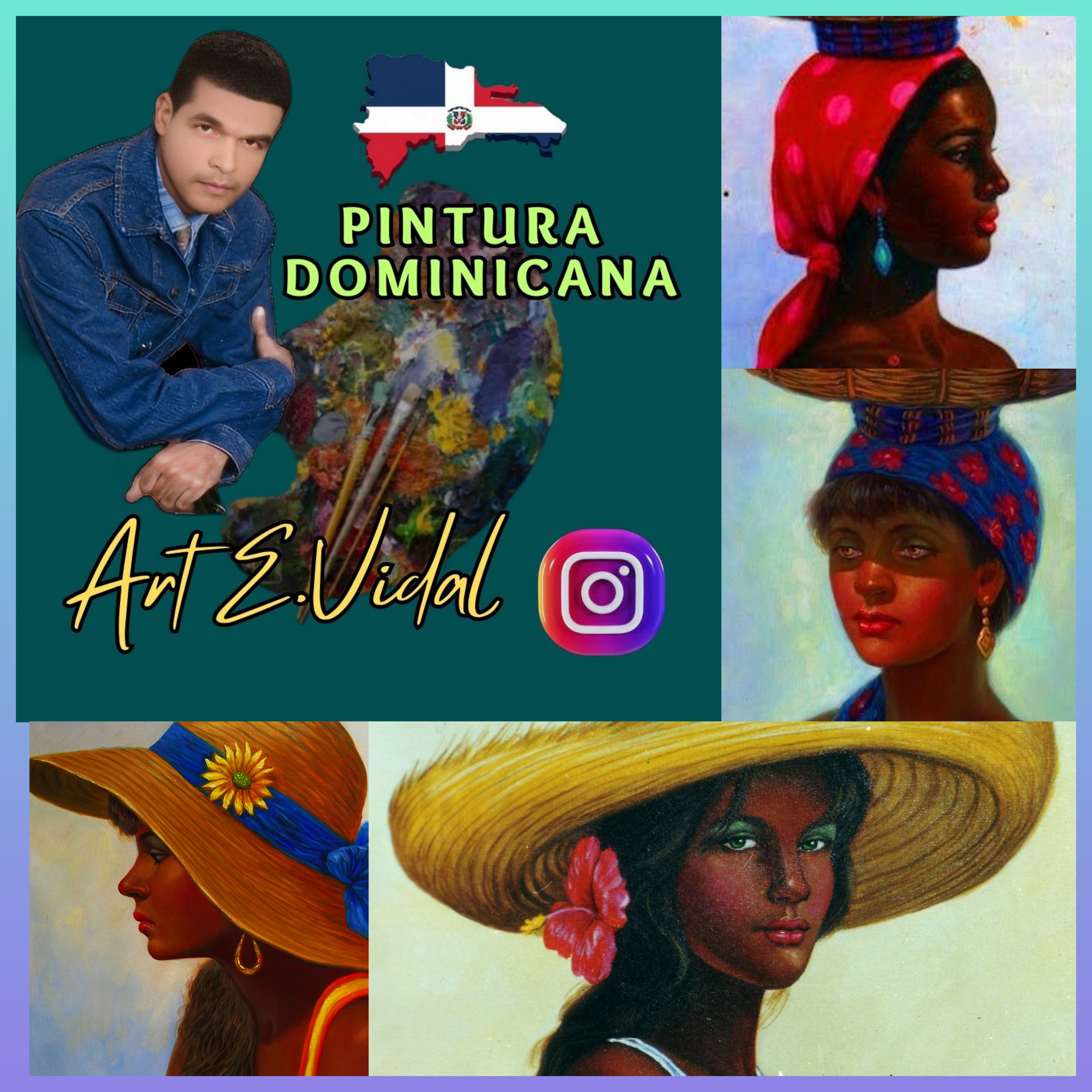 Pintor Dominicano E.Vidal pintura costumbrista Dominicana santiago  Foto 7247957-4.jpg