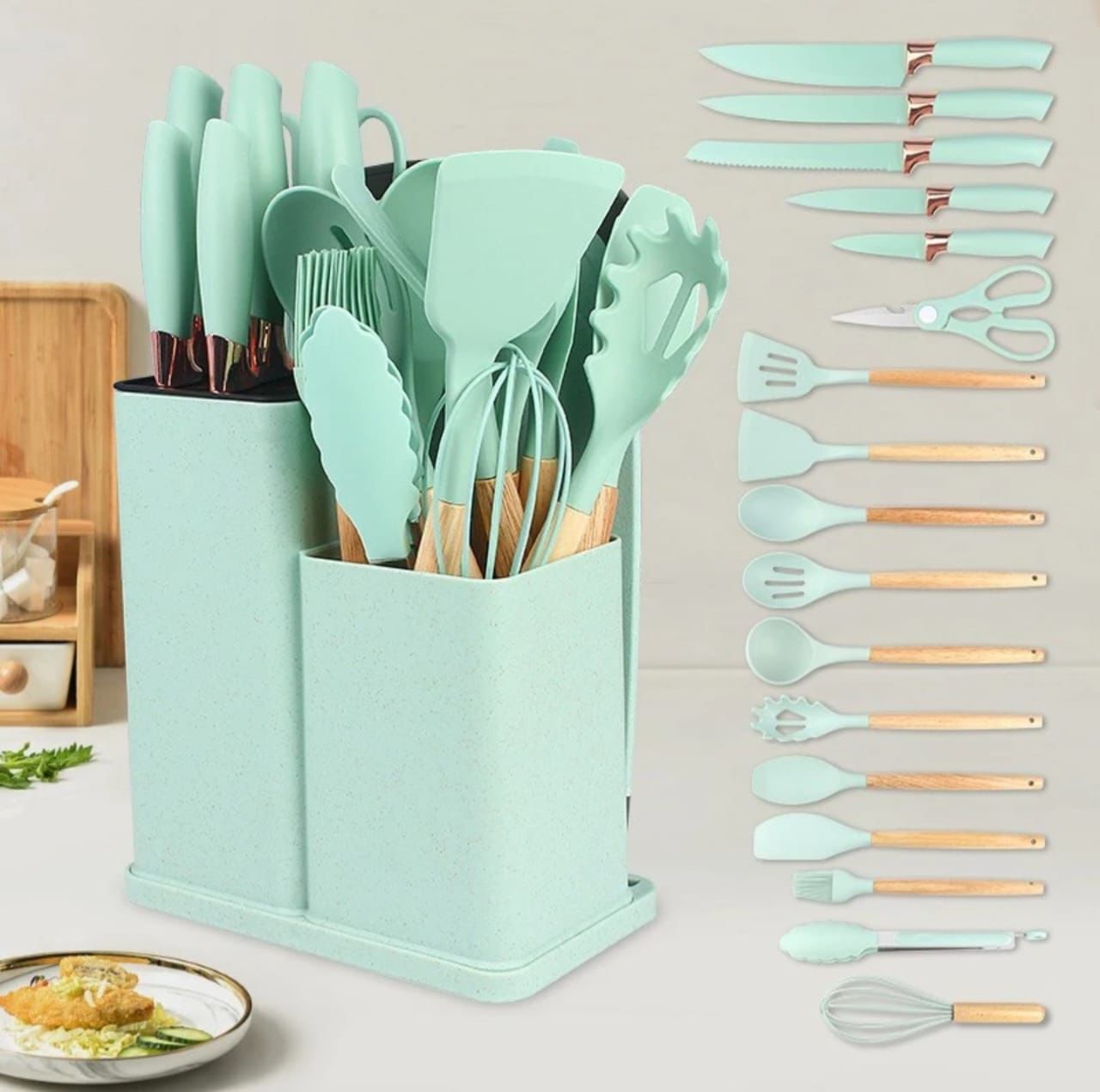 Juego de utensilios de cocina de silicona   Foto 7248231-2.jpg