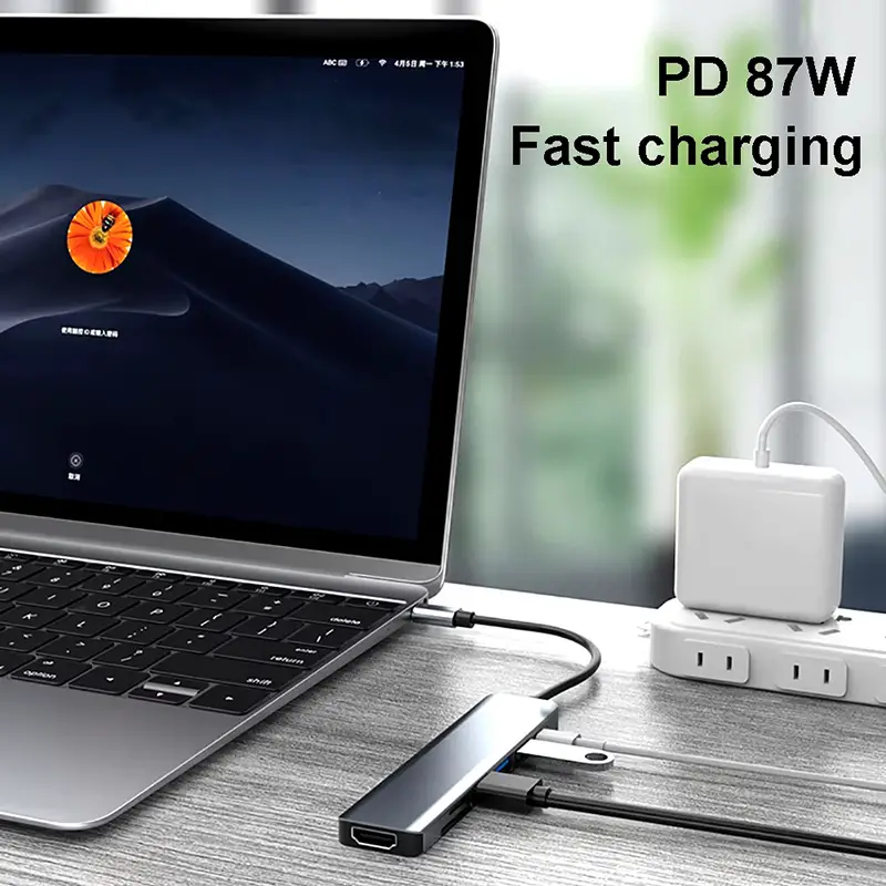 Aumentador de Puertos -  Adaptador Hub USB Tipo C 7 en 1 - HDMI - Lect Foto 7248564-4.jpg