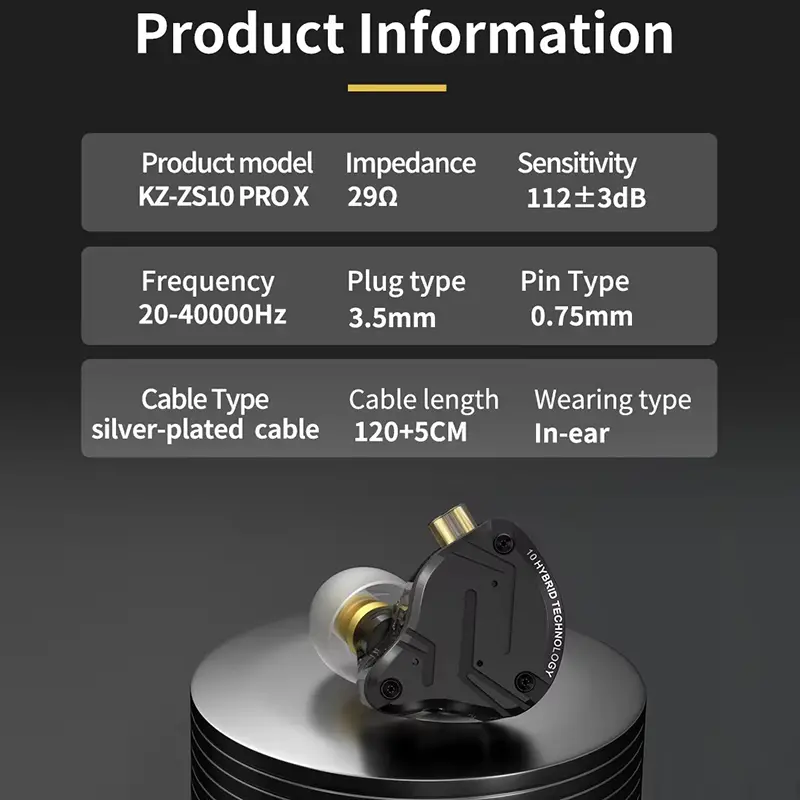 Audífonos KZ ZS10 Pro X - Auriculares Monitor IEM - Sonido Alta Fideli Foto 7248574-14.jpg