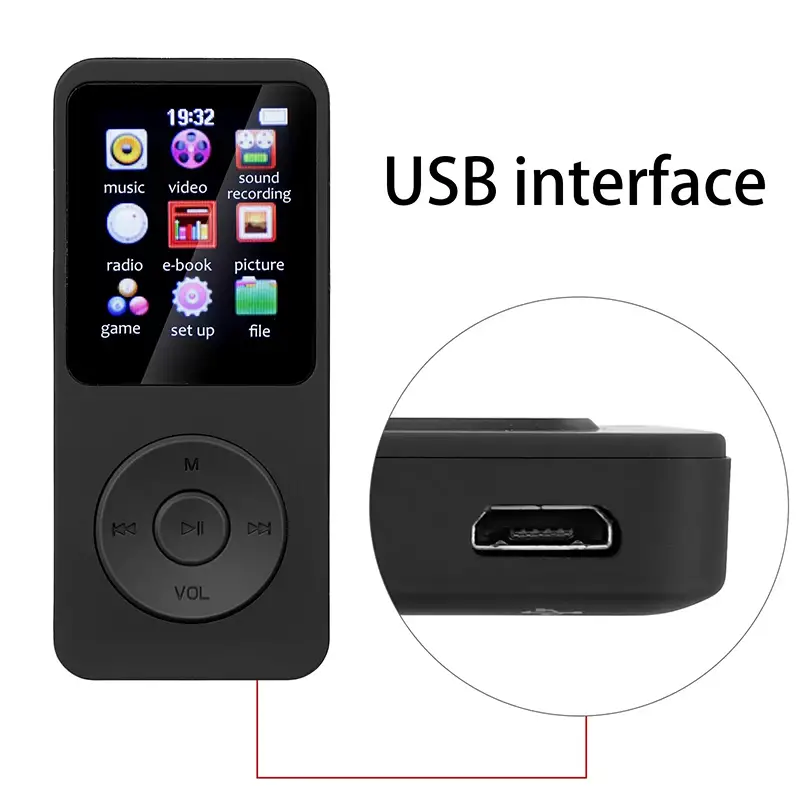 Reproductor MP4 Portátil con bluetooth - MP3 con Pantalla - FM - Vídeo Foto 7248577-8.jpg