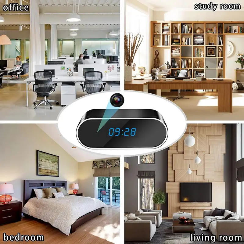 Reloj Despertador Cámara Espía WiFi Oculta con Micrófono Foto 7248609-2.jpg