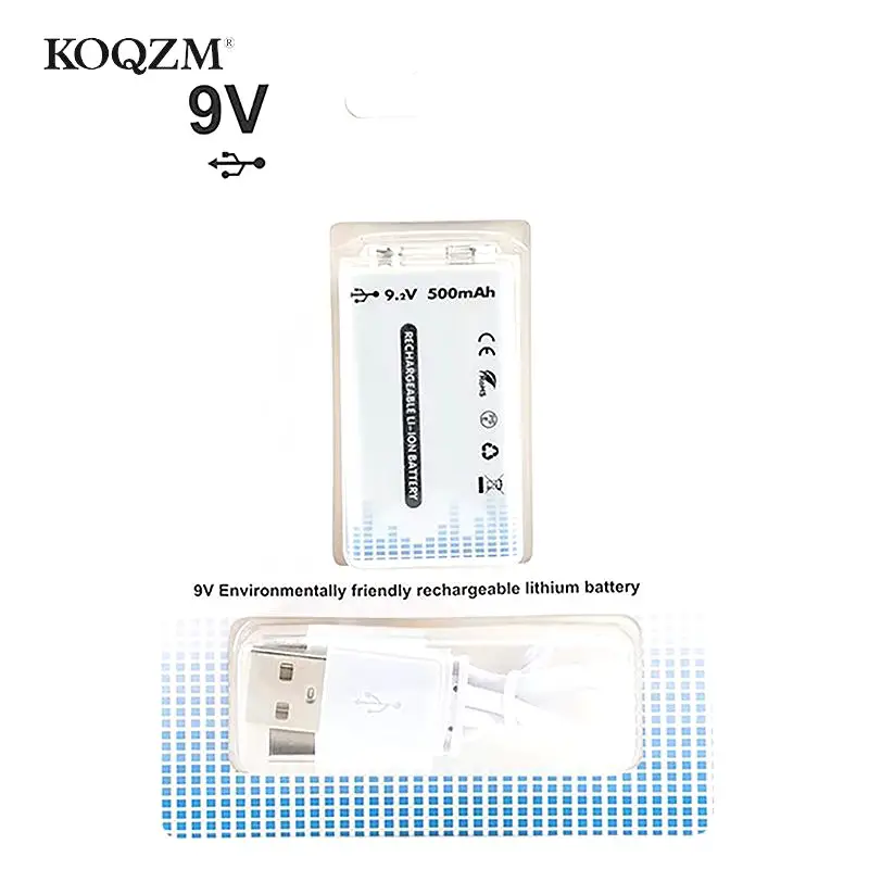 Batería de litio 9v recargable usb c 500MAH ideal para linternas jugue Foto 7248731-1.jpg