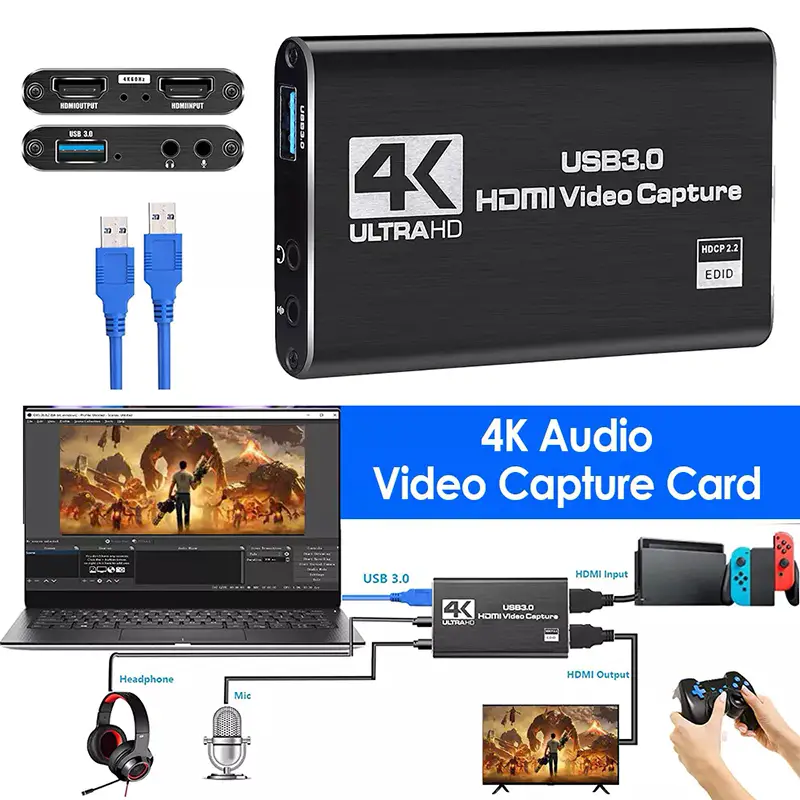 Capturadora de Video 4k USB 3.0 - para Streaming y Grabación Foto 7248760-4.jpg