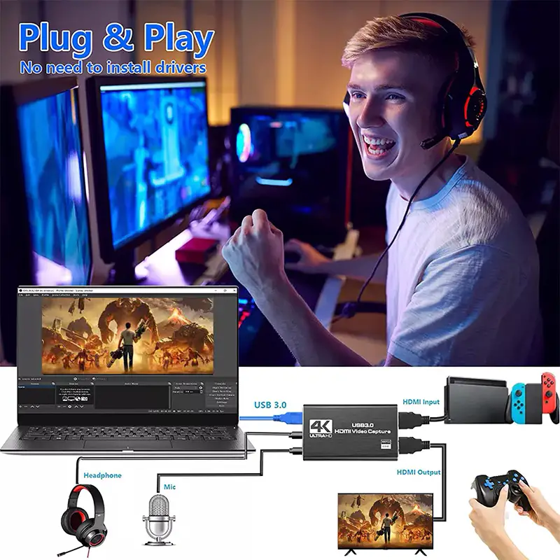 Capturadora de Video 4k USB 3.0 - para Streaming y Grabación Foto 7248760-6.jpg