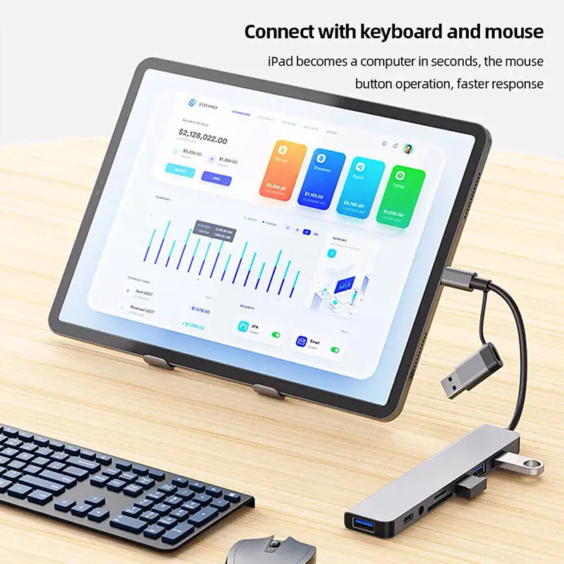 Adaptador Hub 8 en 1 USB C - Aumentador Multi-Puertos  para Mac - PC - Foto 7248761-2.jpg