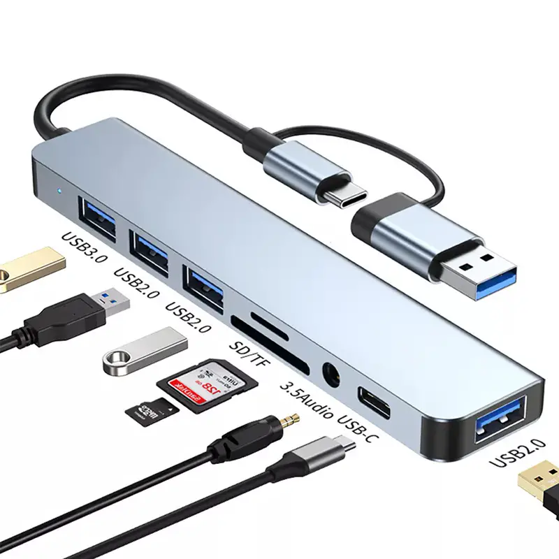 Adaptador Hub 8 en 1 USB C - Aumentador Multi-Puertos  para Mac - PC - Foto 7248761-6.jpg